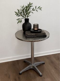 Round Silver Table