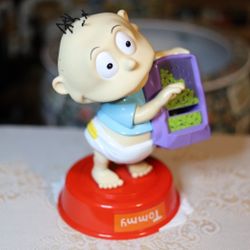 1999 Rugrats Tommy Pickles Electronic Talking Moving Foam Disk Launcher Vintage