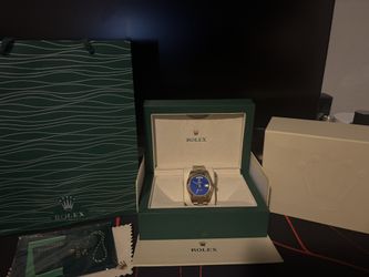 Gold And Blue Rolex Oyster Perpetual Day-Date