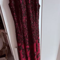 2  Beautiful & Elegant Bright Red Burgundy Night Gown Dresses!