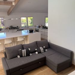 Gray Pullout Couch 