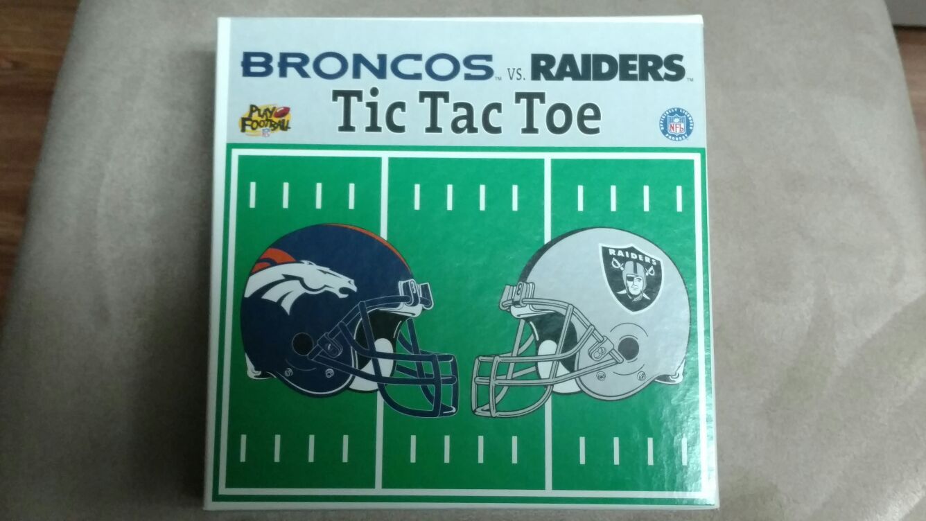 NEW Play Football Broncos vs Raiders Tic Tac Toe Football Game
