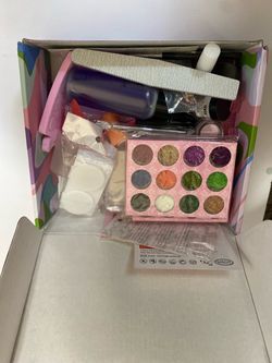 YEVYO Acrylic Nail Kit with Glitter Palette