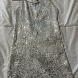 Girls Silver Party Dress 