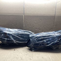 #41 NEW 2013-2015 Honda Accord Sedan Chrome Smoked Halogen Headlight Pair 