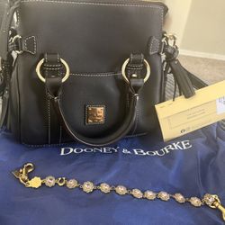 Black Dooney & Bourke Penrose Satchel with Pocket 