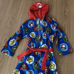 Super Mario Bros. Robe Pajamas Cover Up Bathrobe Boy Girl Luigi Hoodie M (8)