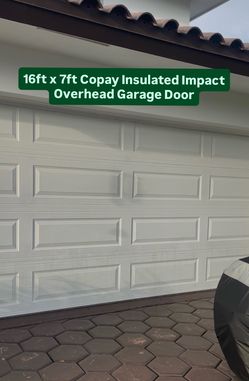 16ft x 7ft Copay Insulated Impact Overhead Garage Door