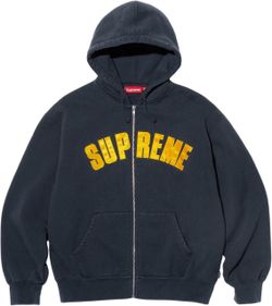 Supreme Larry Clark Zip Up Hooded Sweatshirt Navy Size L