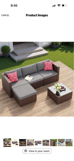 Outdoor wick sofa