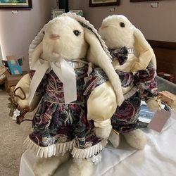 Pair Of Beautiful Standing Collectible Tilly Bunnies