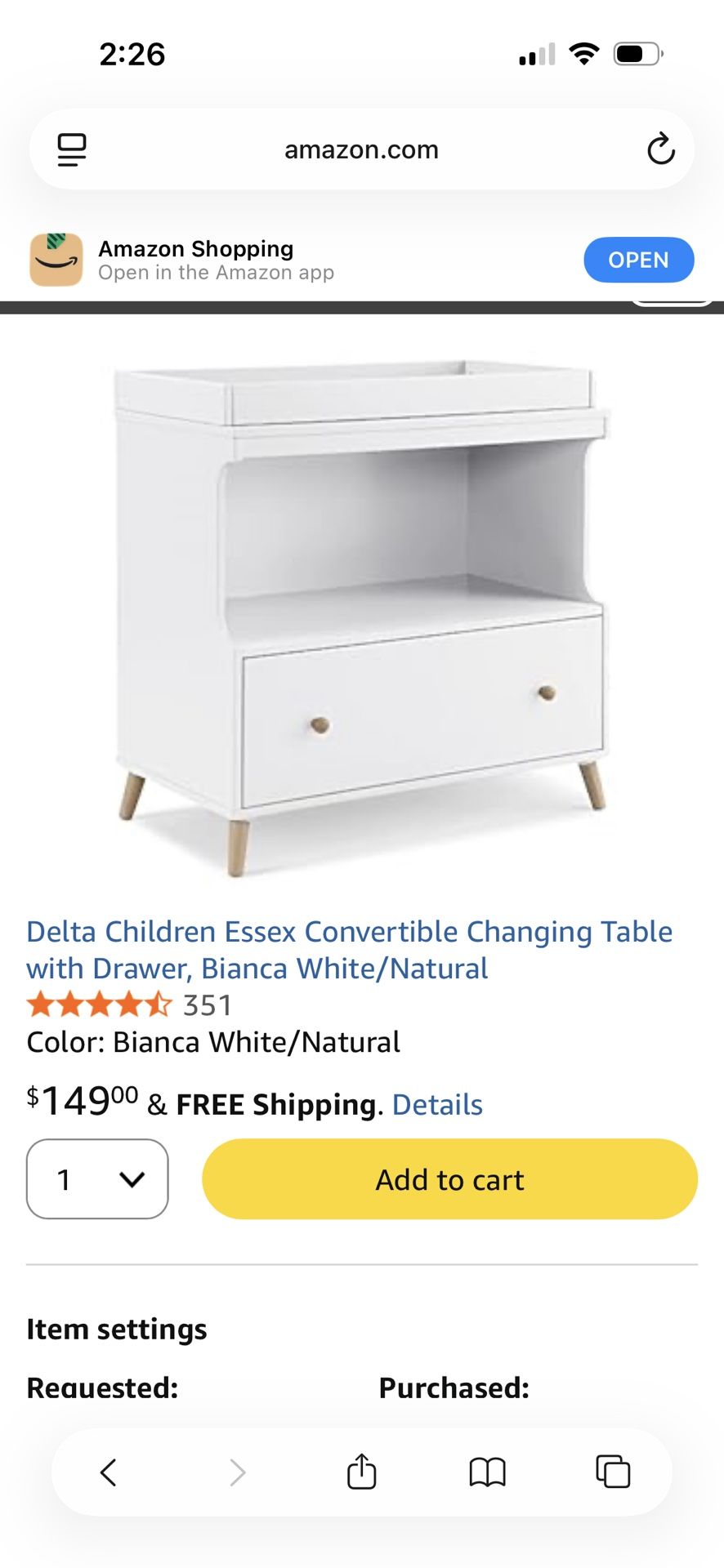 Delta Changing Table