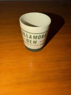 Tullamore D.E.W. Irish Whiskey Ceramic Shot Cup Tumbler 1829 Crackle Glaze
