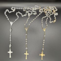🔥 Brand New Crystal Rosaries – Silver, Gold, Rose Gold – $25 Each or 3 for $65! 🔥