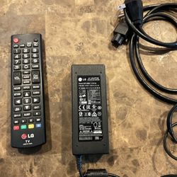 LG TV AC Adapter And Remote