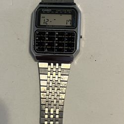 Rare Partially Working 1980 Casio CS-821 Calculator Watch new battery for parts