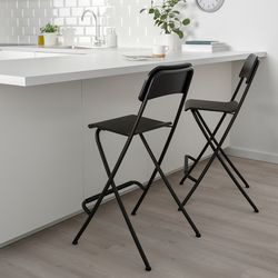 IKEA FRANKLIN foldable barstool w/ back 
(2 available)