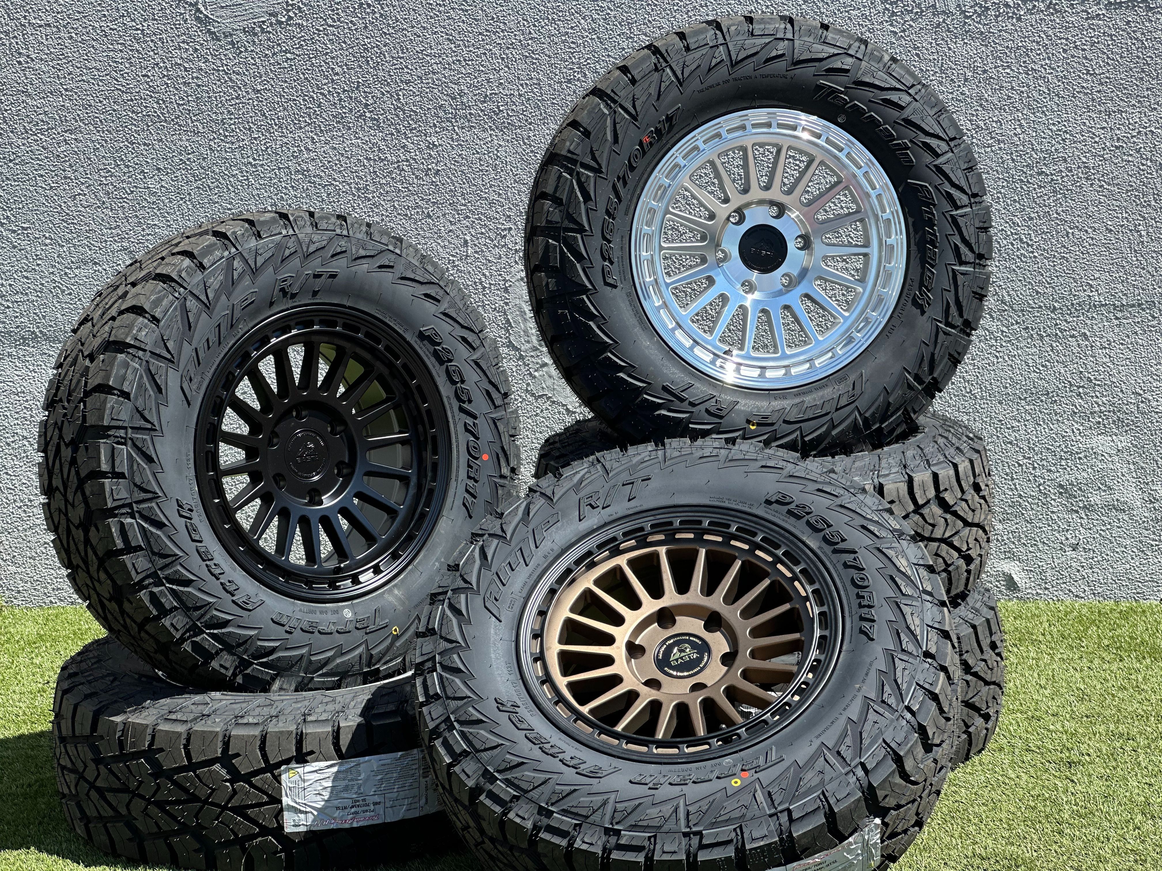 New Basta Forged 17” Toyota 4Runner Wheels 6x139.7 Tacoma GX470 Rims 265/70R17 Tires 4Runner GX460