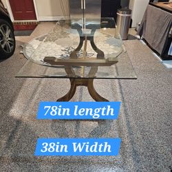 Beautiful Large Glass Table 