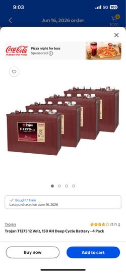 4 Trojan 12V batteries-New