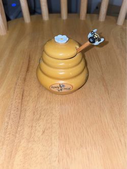 Ceramic Honey Pot with Dipper