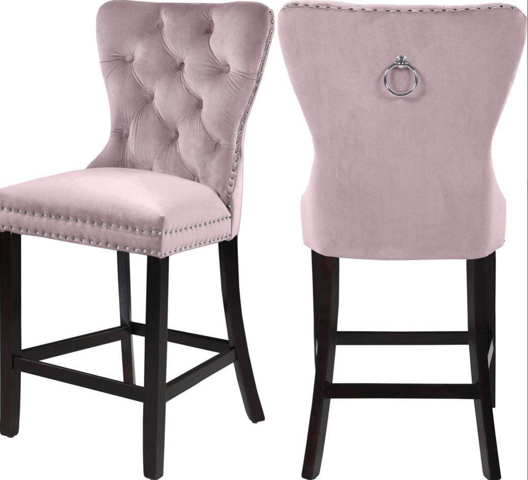 Pink Velvet Stools