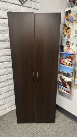 Brown shelf cabinet