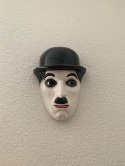 Vintage Charlie Chaplin Porcelain Mask