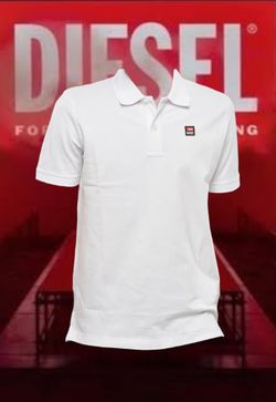 Diesel polo Smith with patch logo White US L