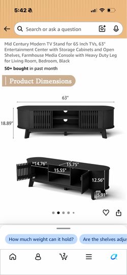 Black entertainment center