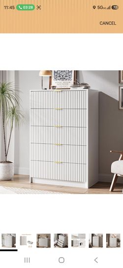 Brand new 5 drawer dresser white IN BOX