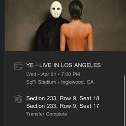 Kanye sofi stadium April 1- sec 233
