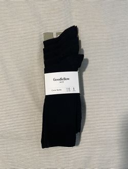 Goodfellow & Co Men's 5 Pair Pack Crew Socks Black Size 7-12