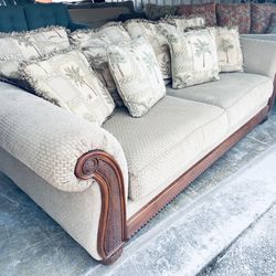 Gorgeous High End Tommy Bahama Solid Wood Sofa