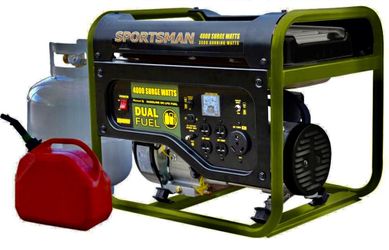 Sportsman 4,000/3,500-watt Dual Fuel Powered Portable Generator, Runs on LPG or Regular Gasoline