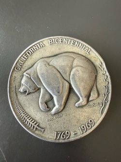 “1969 California Bicentennial .999 silver medal Van Sant”