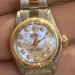 Rolex Ladies Pearl Non Date Box Papers Buy Sale Trade Coins Currency Gold Swiss Chains Rings Omega Patek