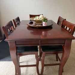 Solid Wood High Top Table