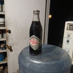 Coca Cola 75 Anniversary Glass Bottle 