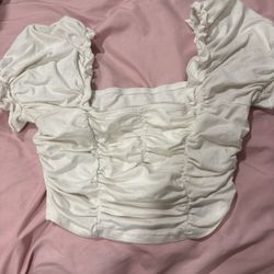 white crop top