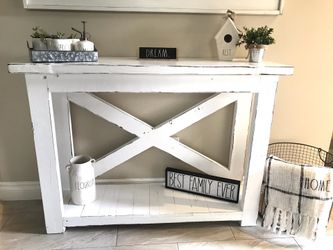 Custom made farmhouse/rustic entry/sofa table