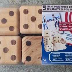 5 Giant Wooden Dice