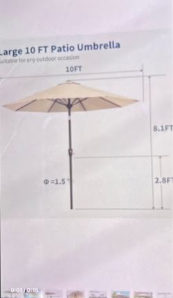 Beige umbrella