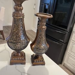 Wood CANDLE Holders 