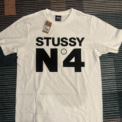 Stussy No.4 White Tee Sz S(New)