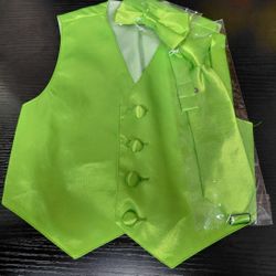 GRINCH LIME GREEN THEME CHRISTMAS VEST TIE OR BOW TIE