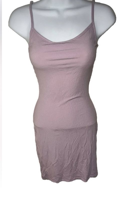 Skims Size XL best Fits Large ! Ribbed Light Purple Soft Lounge Mini Dress Rib Orchid