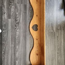 Vintage heart shelf wirh hooks