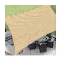💛 $20 Brand New In Box  12' x 16' Rectangle Sand Sun Shade Sail Canopy UV Block Awning for Outdoor