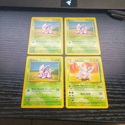 Pokemon Nidoran Nidorino Base Set 
